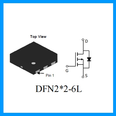 P channel DFN2X26-6 encapsulated MOS tube