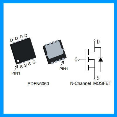 N-channel DFN5X6-8 packaged MOS tube