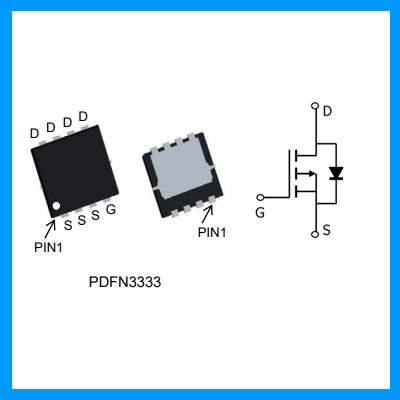 P channel DFN3X3-8 packaged MOS tube