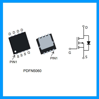 P channel DFN5X6-8 packaged MOS tube