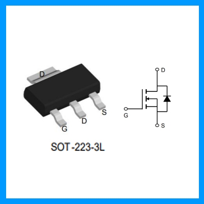 N-channel SOT223-3 packaged MOS tube