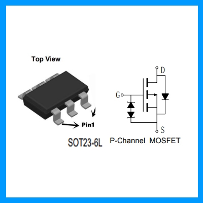 N-channel SOT23-6 package MOS tube