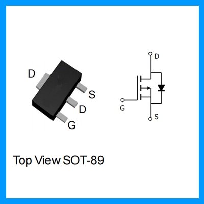 P channel SOP89 encapsulated MOS tube